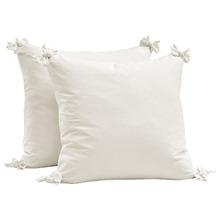 Carmine Washed Cotton European Pillowcases (Set of 2)
